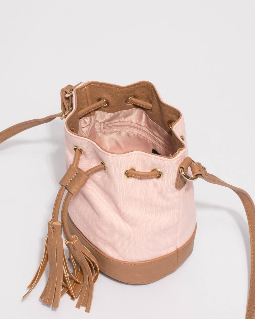 Pink Junior Tali Drawstring Mini Bucket Bag