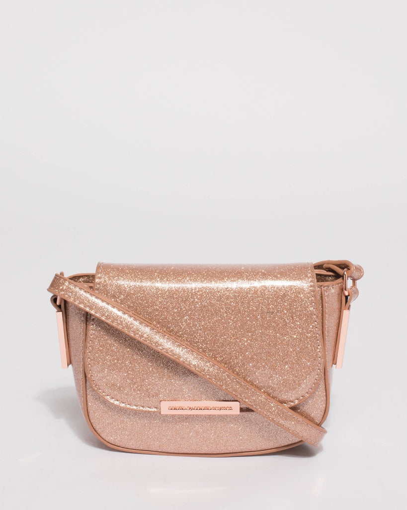 Rose Gold Junior Mila Mini Saddle Bag