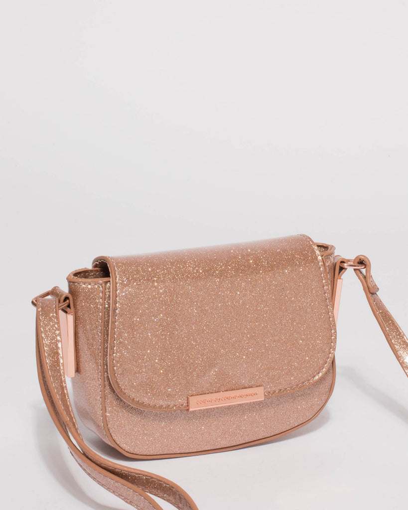 Rose Gold Junior Mila Mini Saddle Bag