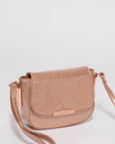 Rose Gold Junior Mila Mini Saddle Bag