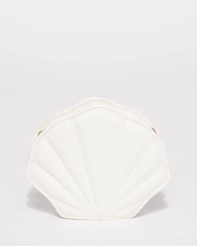 White Junior Hannah Shell Mini Crossbody Bag