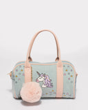 Blue Junior Unicorn Mini Weekender Bag