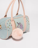 Blue Junior Unicorn Mini Weekender Bag