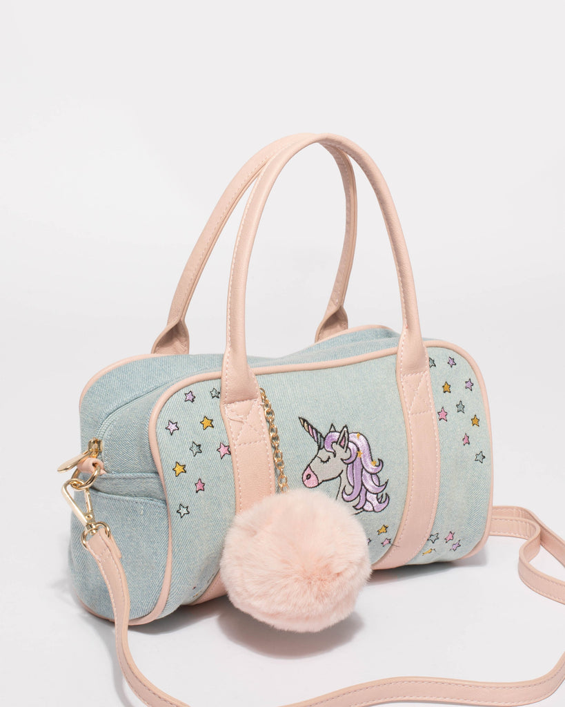 Blue Junior Unicorn Mini Weekender Bag