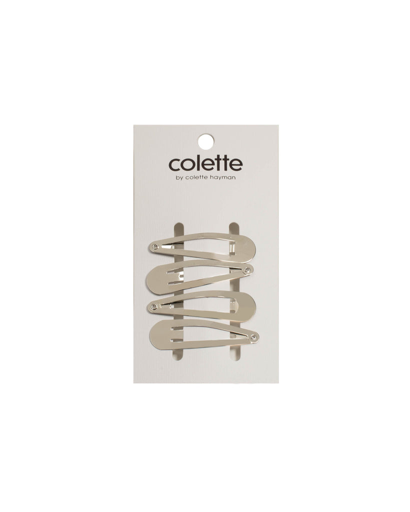 Silver Metal Hair Clip Pack