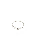 Silver Tone Metal Lock Mini Bangle
