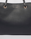 Navy Blake Leather Tote Bag