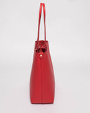 Red Blake Leather Tote Bag