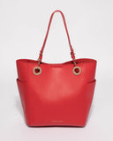 Red Leather Steve Tote Bag
