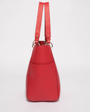 Red Leather Steve Tote Bag