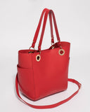 Red Leather Steve Tote Bag