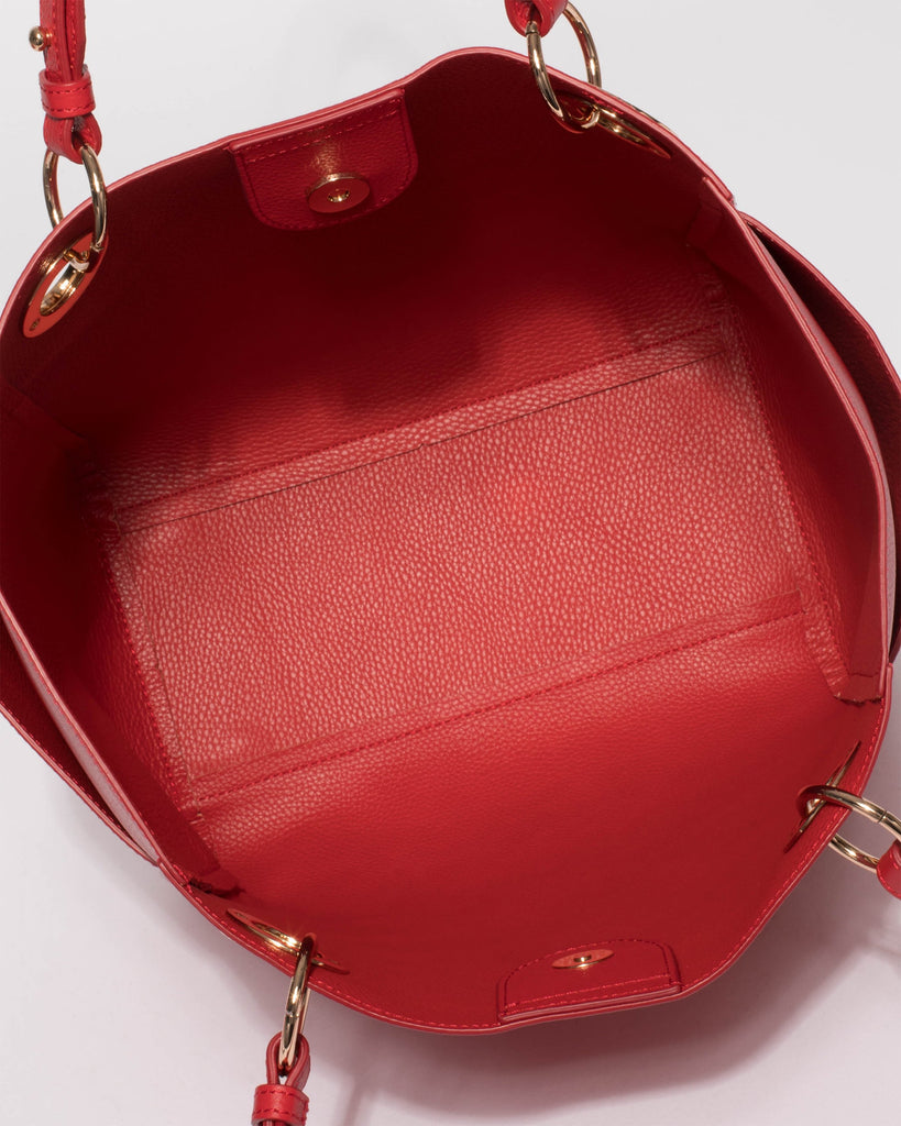 Red Leather Steve Tote Bag
