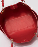 Red Leather Steve Tote Bag