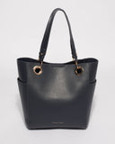 Navy Leather Steve Tote Bag
