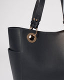Navy Leather Steve Tote Bag