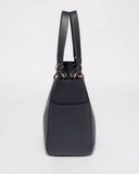 Navy Leather Steve Tote Bag