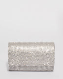 Silver Kira Chainmail Evening Clutch Bag