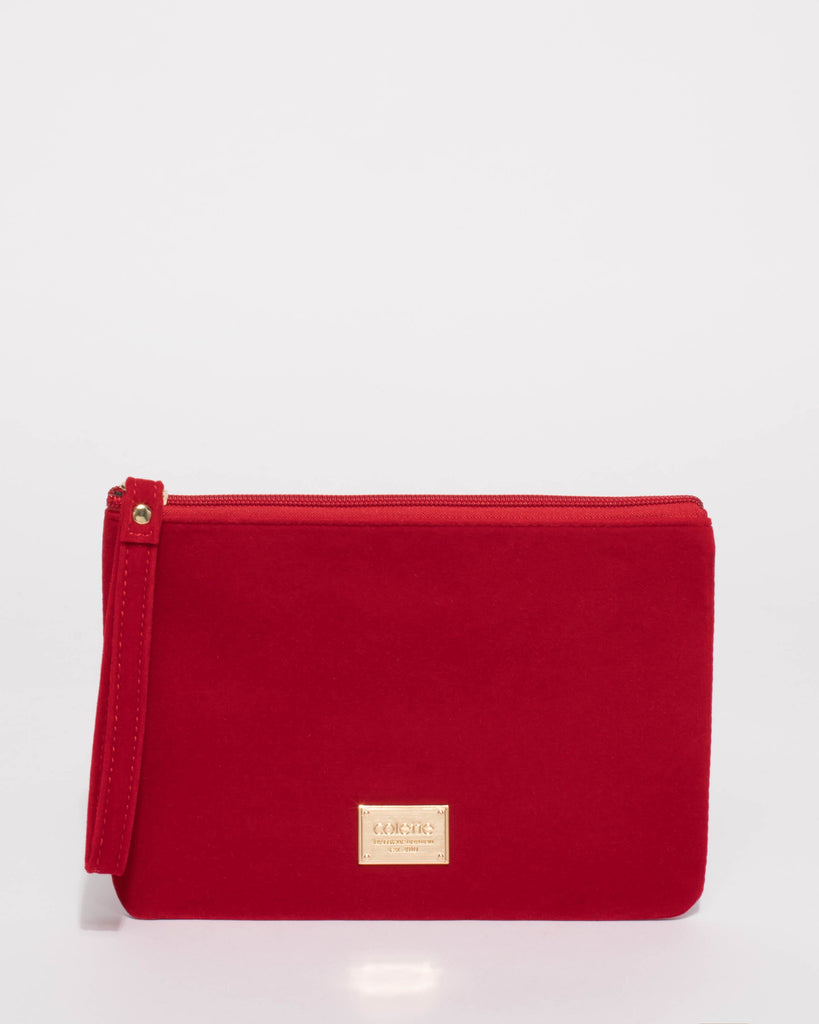 Red Velvet Poppy Wristlet Purse