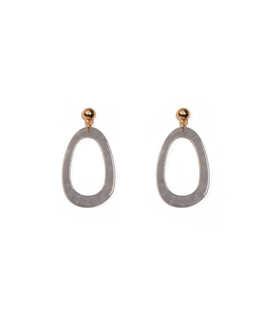 Periwinkle Gold Tone Acrylic Organic Drop Earrings