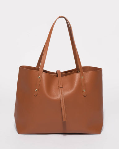 Tan Large Basic Tote Bag
