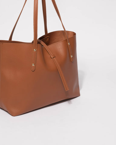 Tan Large Basic Tote Bag
