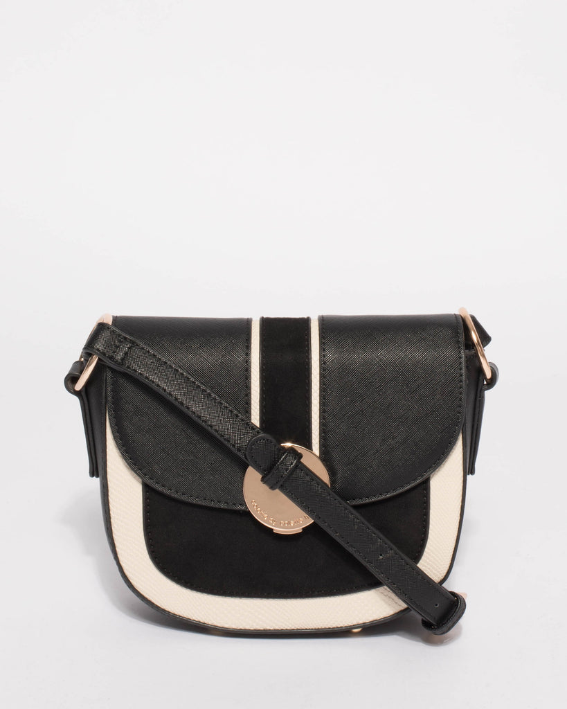 Monochrome Melissa Saddle Crossbody Bag