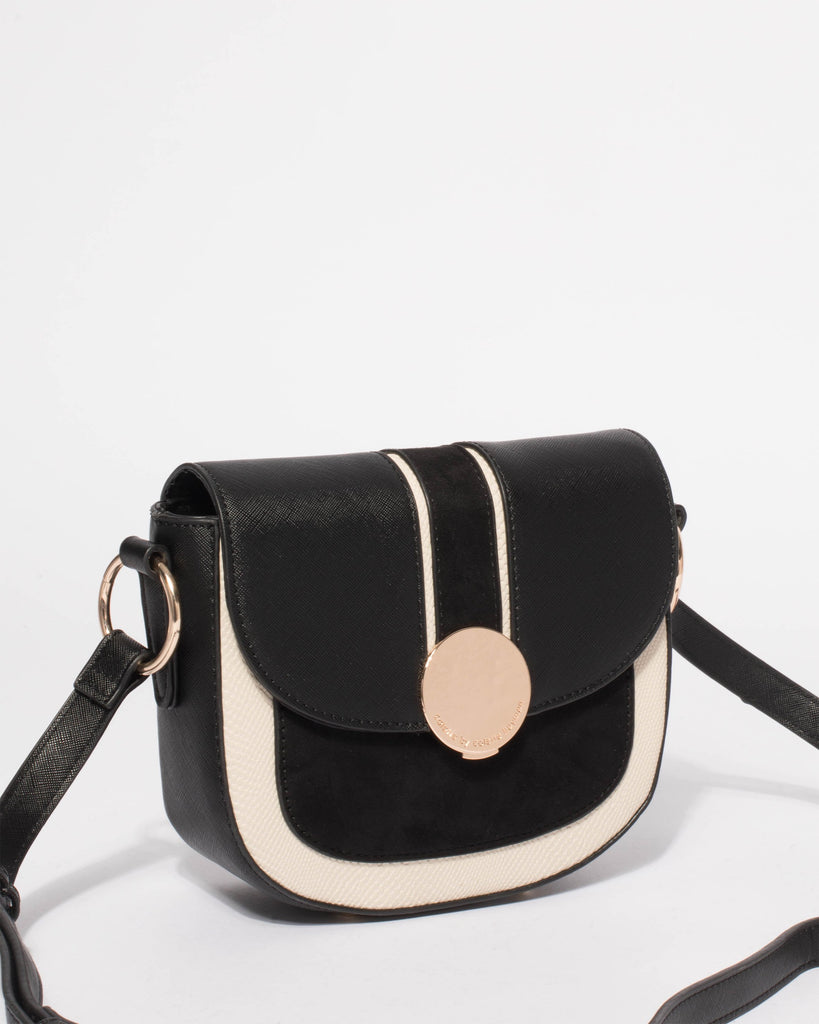 Monochrome Melissa Saddle Crossbody Bag