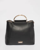 Black Ciara Large Panel Tote Bag