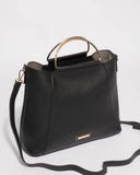 Black Ciara Large Panel Tote Bag