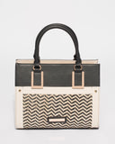 Monochrome Ella Square Medium Tote Bag