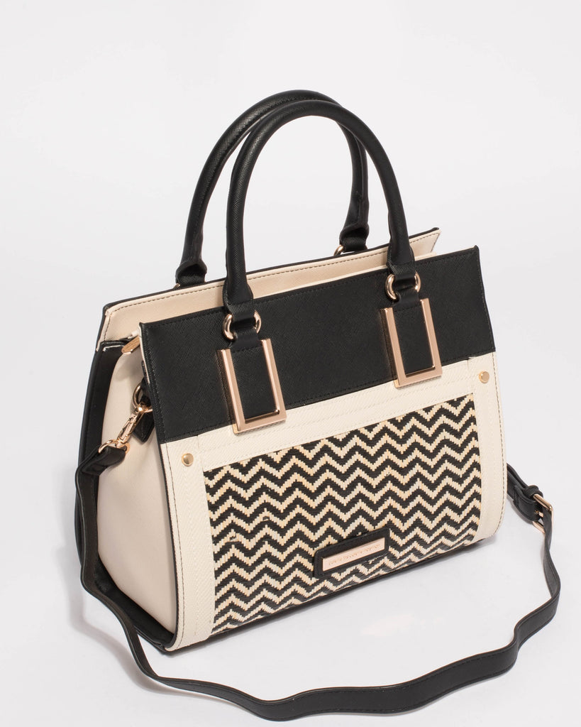 Monochrome Ella Square Medium Tote Bag