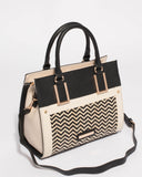 Monochrome Ella Square Medium Tote Bag