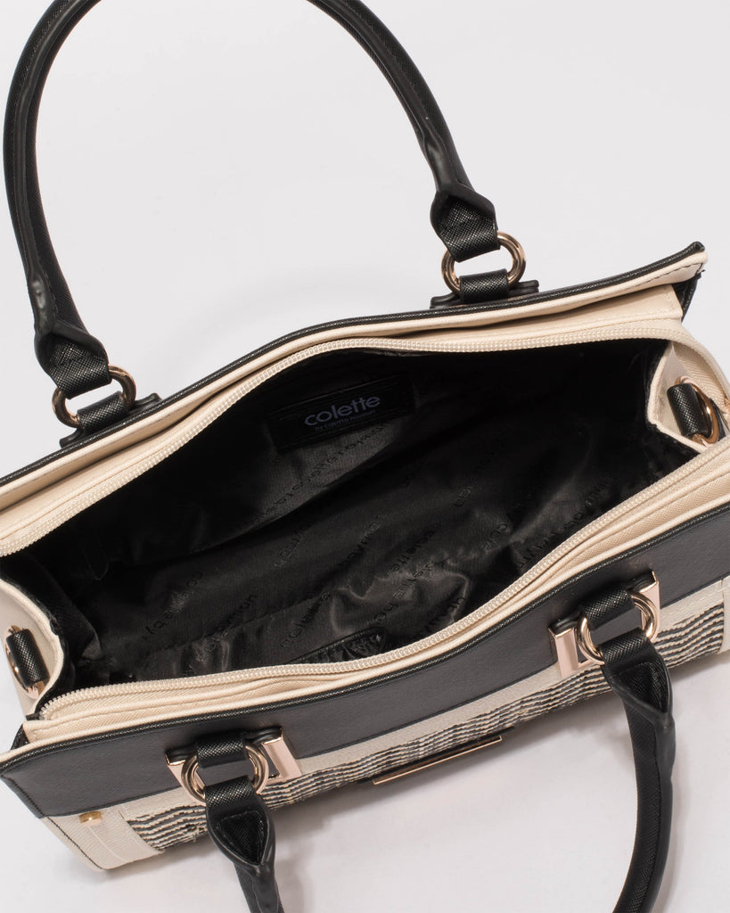 Monochrome Ella Square Medium Tote Bag