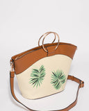 Multi Colour Palm Leave Ring Tote Bag