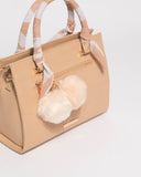 Natural Stephanie Scarf Tote Bag