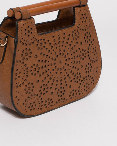 Tan Nova Mini Handle Tote Bag