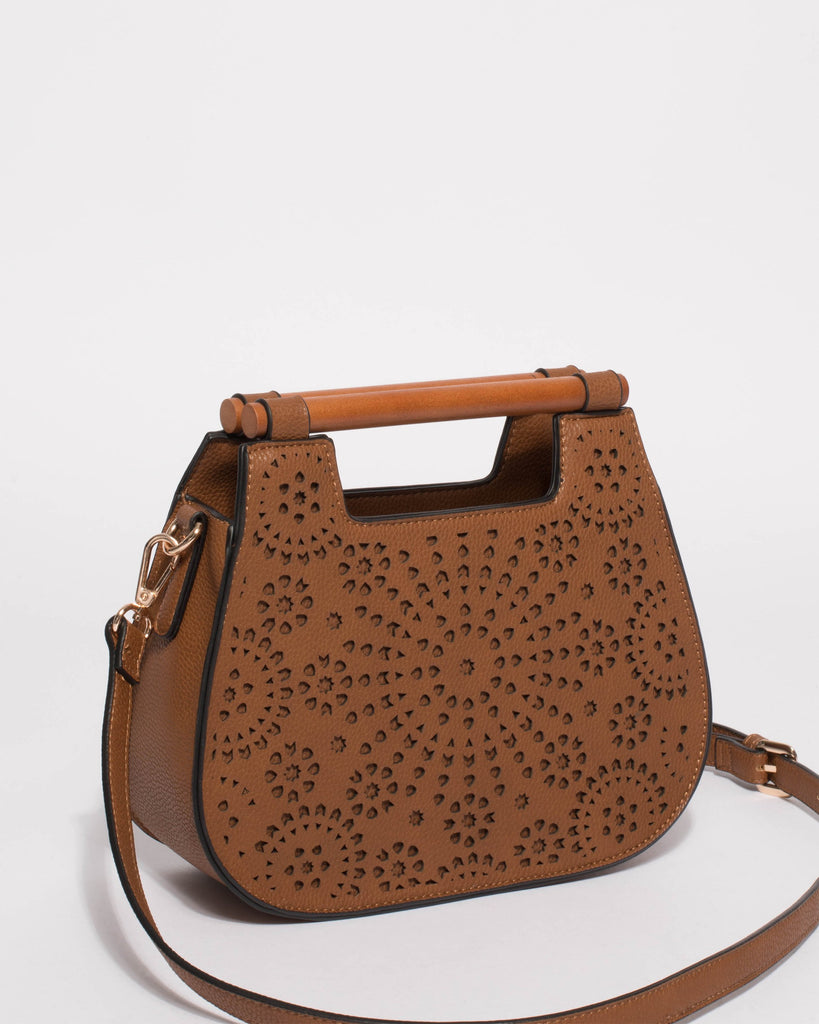 Tan Nova Mini Handle Tote Bag