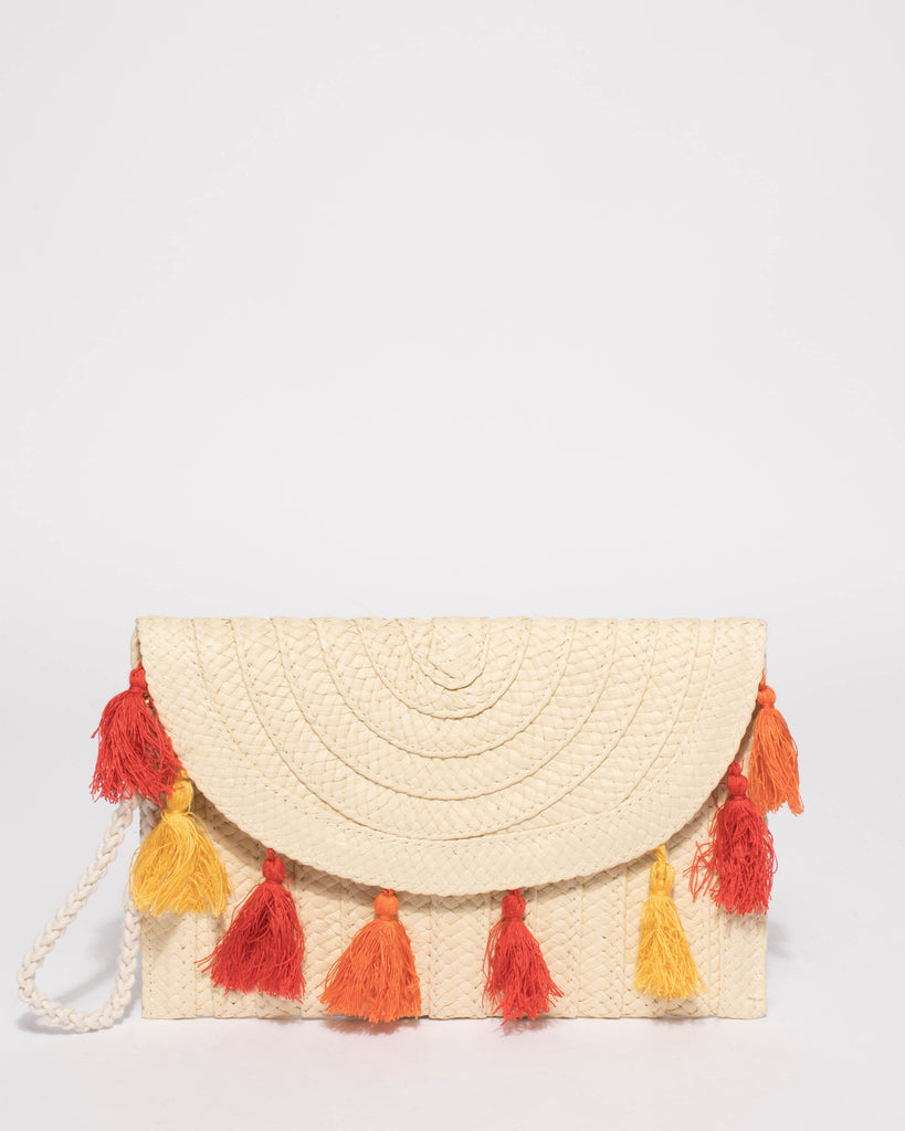 Natural Nova Weave Clutch Bag