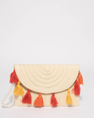 Natural Nova Weave Clutch Bag