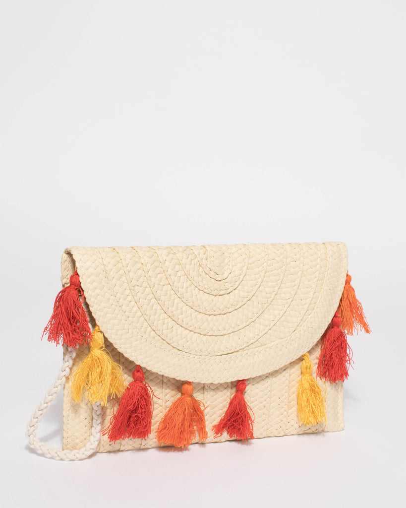 Natural Nova Weave Clutch Bag