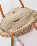 Natural Large Circle Weave Bag
