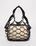 Black And Natural Summer Essential Net Bag