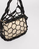 Black And Natural Summer Essential Net Bag