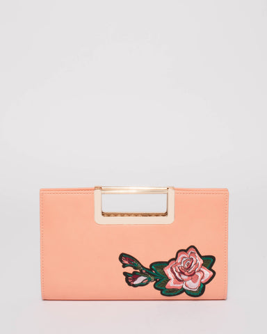 Peach Tammy Rose Clutch Bag