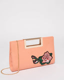 Peach Tammy Rose Clutch Bag