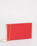 Red Dany Double Pouch Clutch Bag