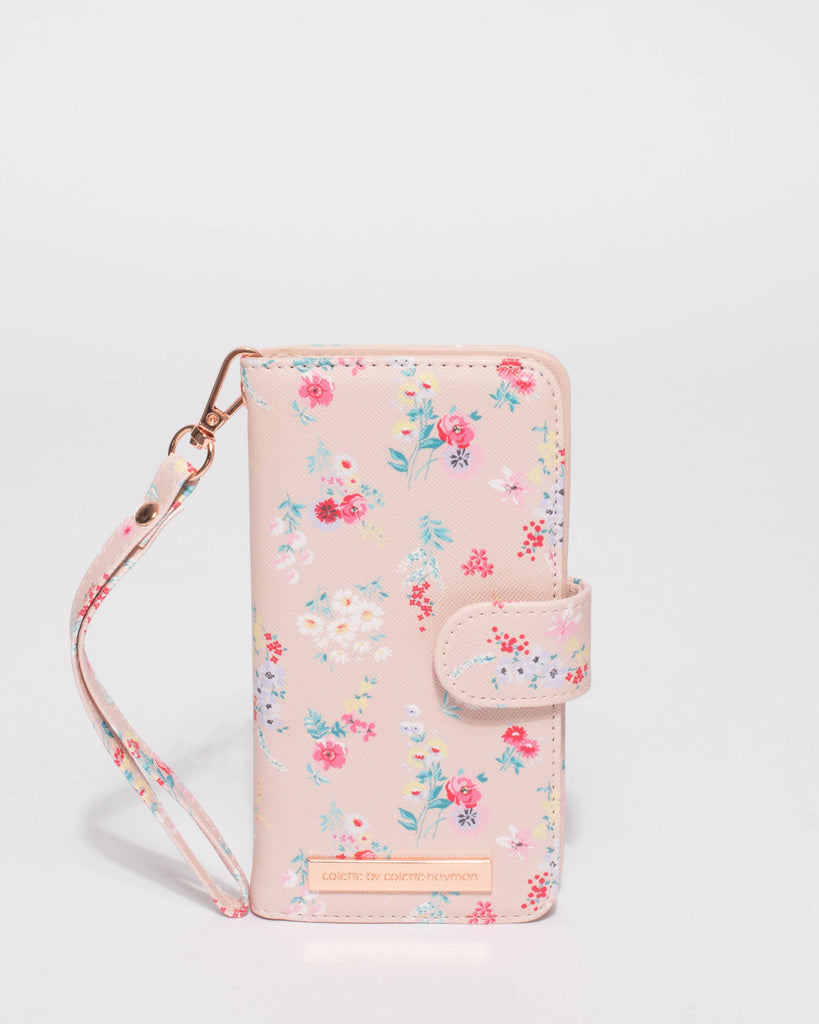 Pink Iphone 6, 7 & 8 Plus Purse With Rose Gold Hardware