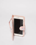 Pink Iphone 6, 7 & 8 Plus Purse With Rose Gold Hardware