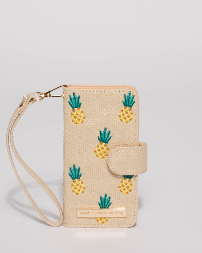 Natural Pineapple Iphone 6, 7 & 8 Purse