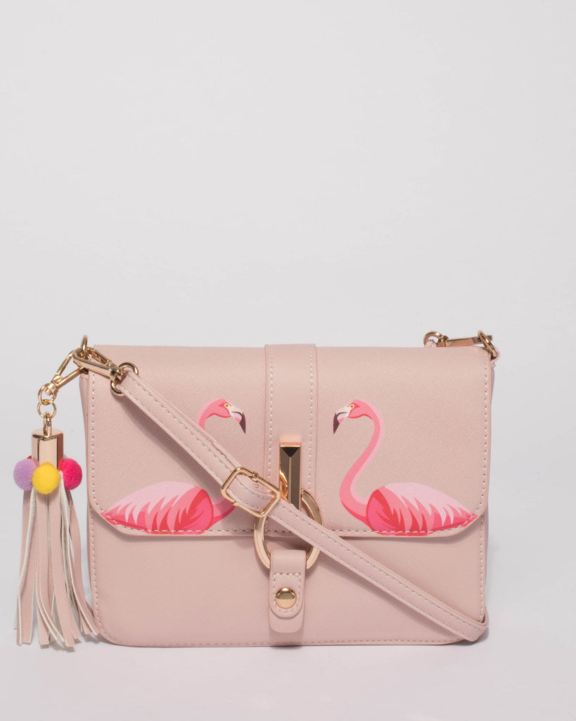 Pink Elissa Flamingo Crossbody Bag